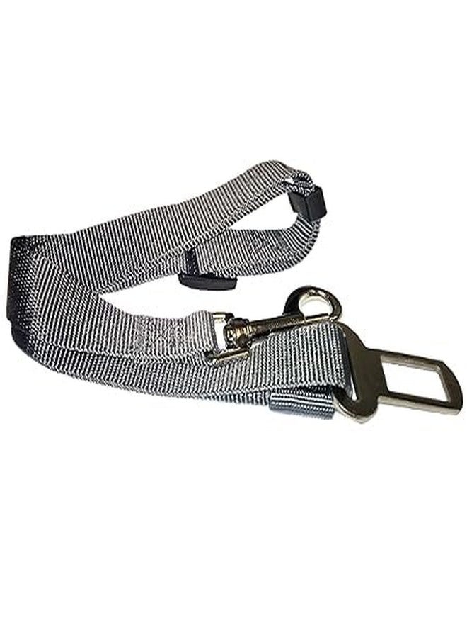 BLESSING PET SUPPLY DOG SEAT BELTS (1 INCH POLY POPLINE TAPE) (BLACK) (NORMAL SEAT BELT, GRAY) - Image 1